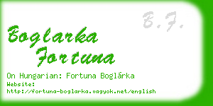 boglarka fortuna business card